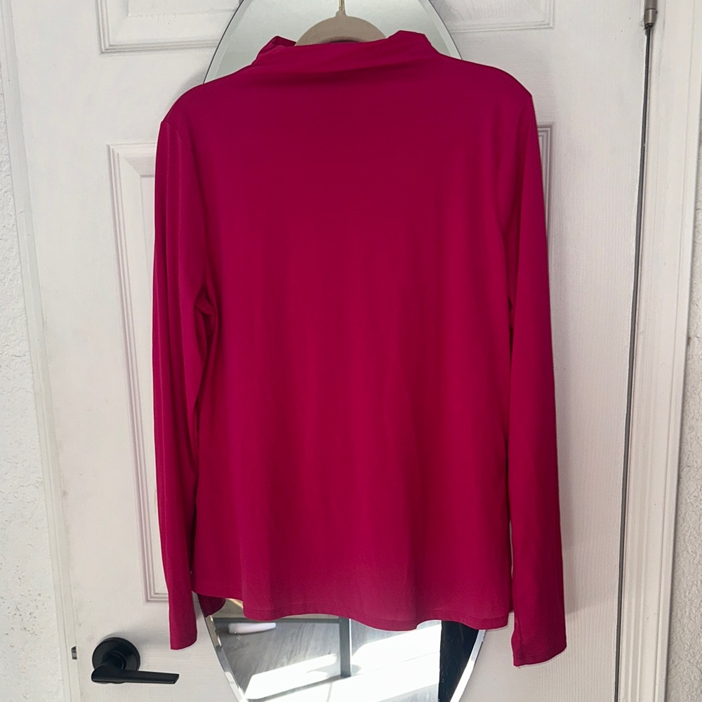 Worthington Fuchsia Long Sleeve Top